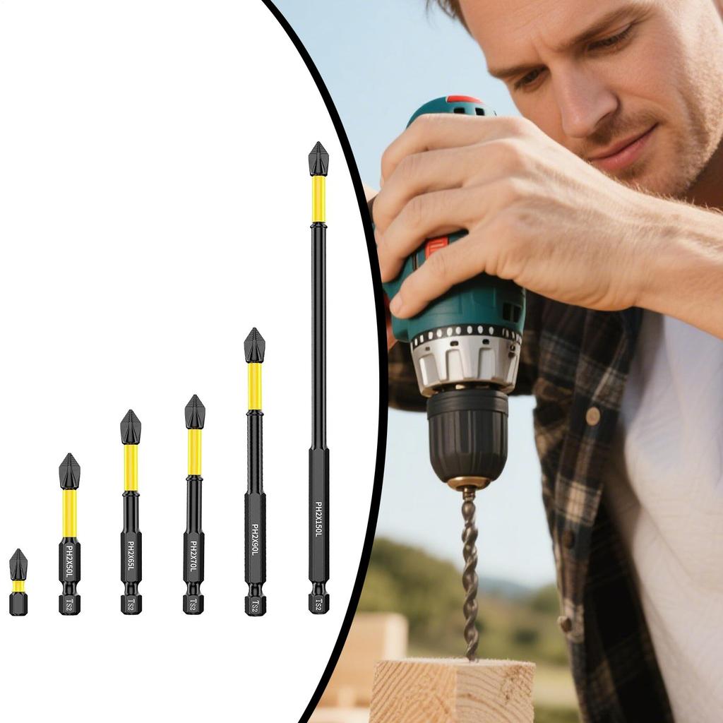 Magnetische Bohrer Präzisions Anti-Rutsch Schnell-Bit-Set Schraubendreher Bohrer Für Zuhause Industrielle Bau Elektrik HLK Reparatur