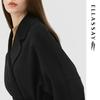 ELLASSAY Women's Lamb Wool Belted Mid-length Coat