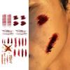 Halloween Temporary Tattoos Realistic Tattoo Stickers Halloween Party DIY Bloody Halloween Decorations Halloween Look 1PC