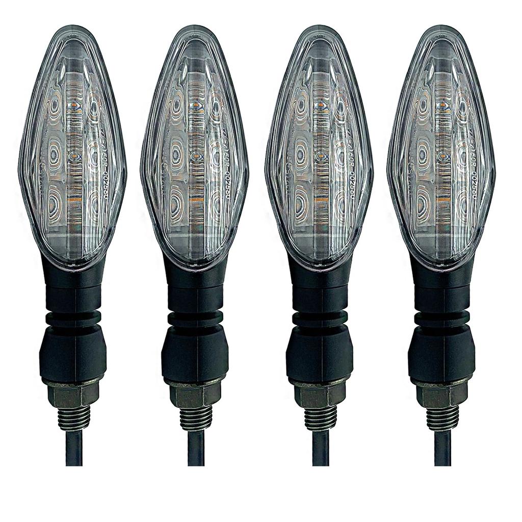 KSHOSIYOK LED Turn Signals for Vehicle Inspection High Set Motorcycles, e-Mark, Compliant, Brightness, 12V, Universal, 4-Piece