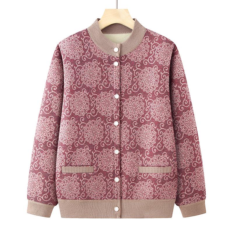 

Stylish Autumn/Winter Knitwear for Middle-Aged Women: Loose-Fit Tops for Fashionable Moms 3XL червоний