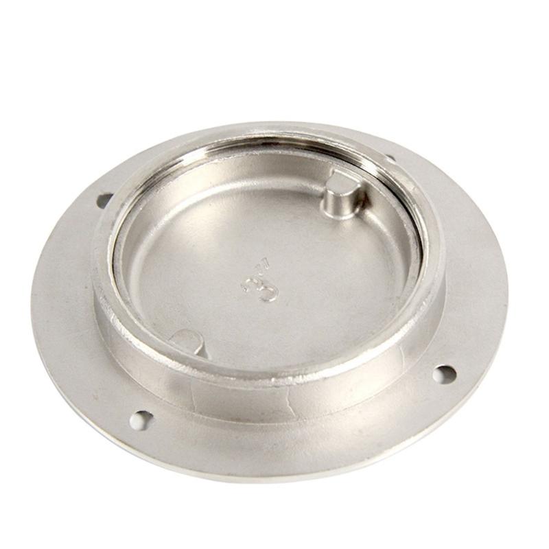 316 Stainless Steel Marine Access Cover with Flush Mount Frame and Threaded Lid for Boat Deck Inspection Openings