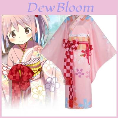 Stunning Japanese Anime Cosplay Costume Magical Girl Homura Akemi Yukata Dress