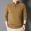 Men's 100% Wool Half-Zip Turtleneck Sweater