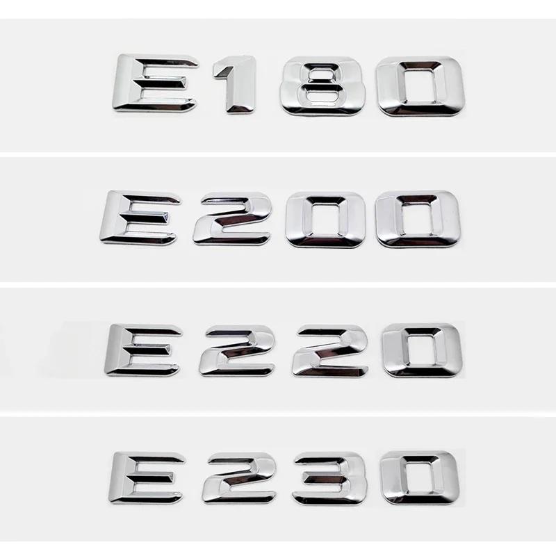 Car Tail Letter Number Emblem Sticker Rear Trunk Badge Decal for Mercedes Benz E Class E53 E55 E63 E200 E220 E230 E240 E250 E260