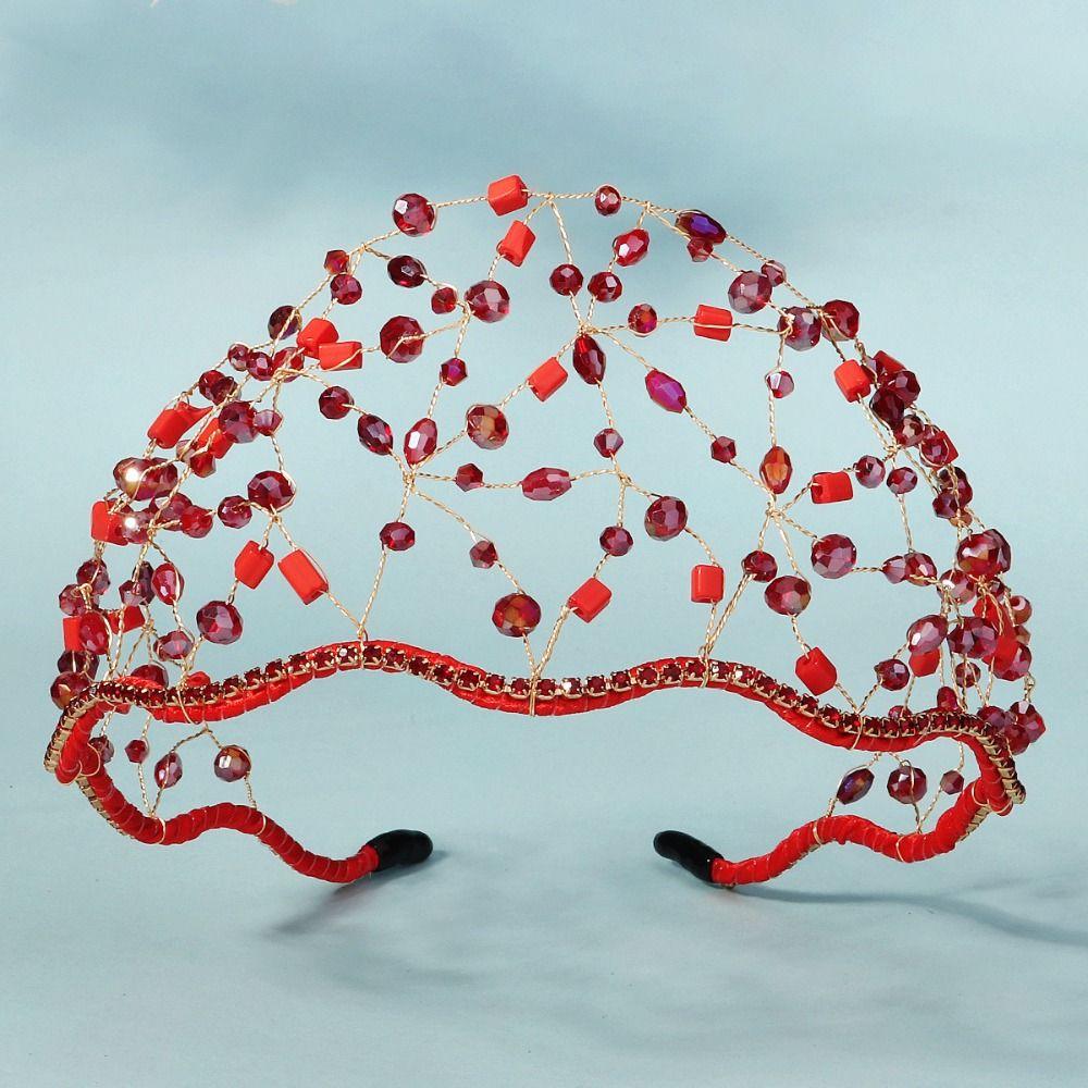 Handmade Sparkling Rhinestone Tiara Elegant Headbands Bride Hair Bands  Birthday