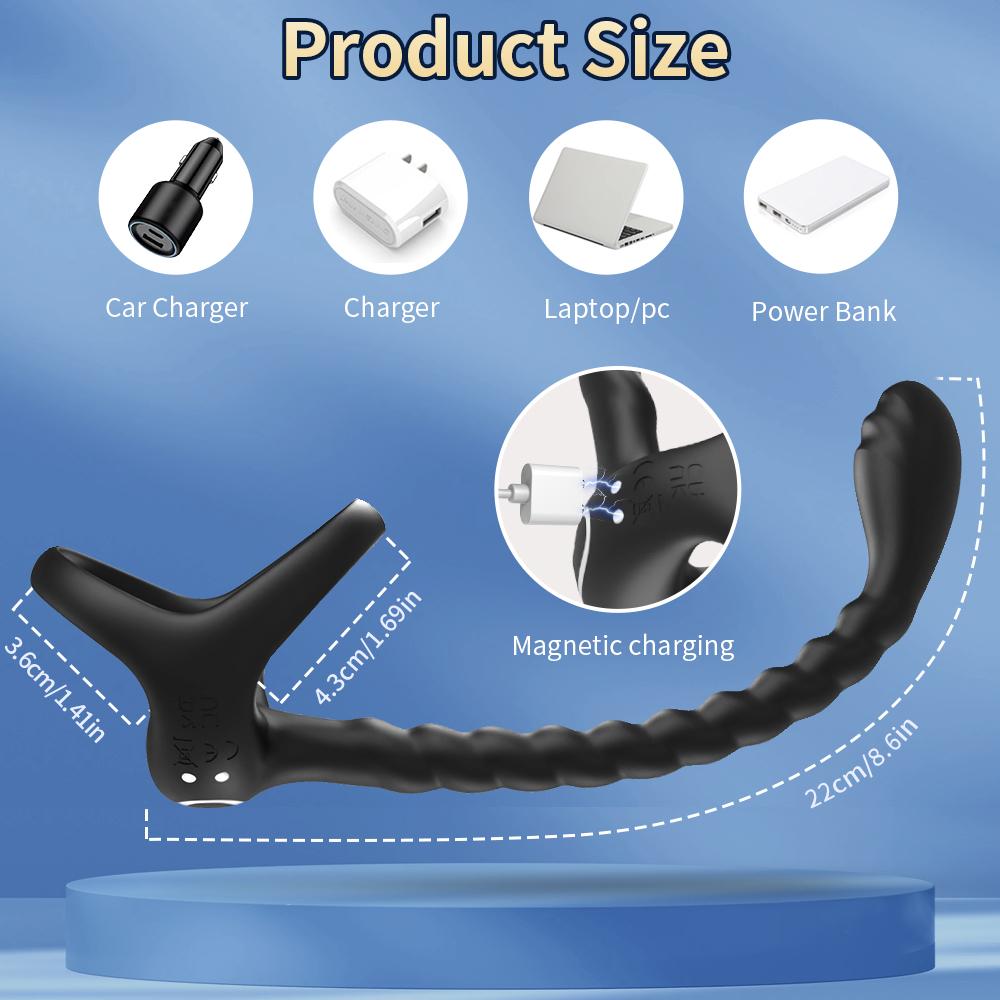 Butt Plug Cock Ring for Men Prostate Massager Vibrator Silicone Penis Ring Woman Gay Dildo for Anal Vibrators Sex Shop Toys 18+