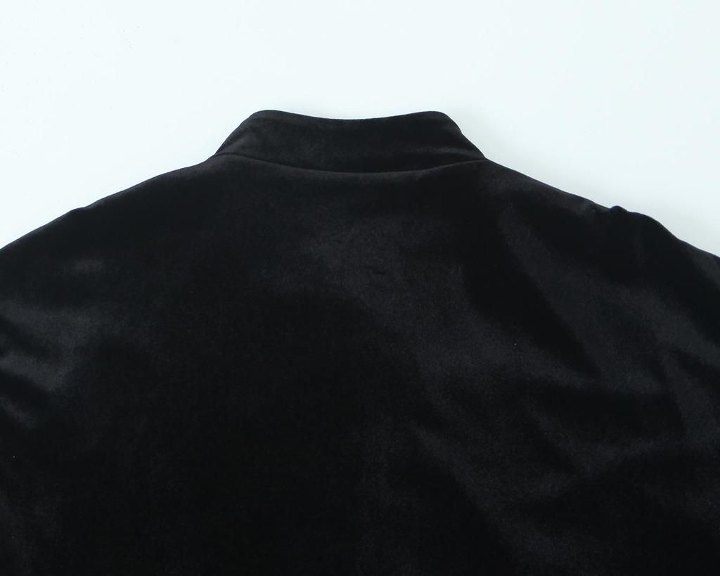 Samt-Bomberjacke und Hose mit weitem Bein im europäischen und amerikanischen Stil - Herbstkollektion.