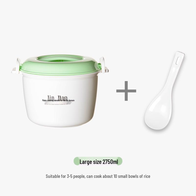 Microwave Rice Cooker and Steamer Lunch Box Set with Noodle Bowl and Utensils