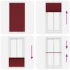 Burgundy Red Pleated Blind 105X200 Cm Fabric Width