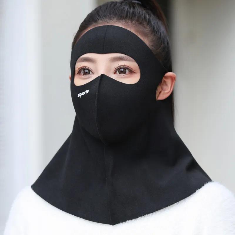 Unisex Double-Sided Fleece Mask for Autumn/Winter - Breathable, Full Face Coverage, 3D Slimming, Eye Corner Protection