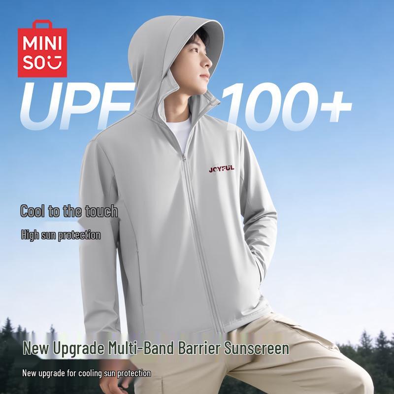 MINISO Men s Hooded UV Protection Sun Jacket 4XL