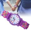 Waterproof Kid Cartoon Watch Cute Exquisite Pattern Children Wrist Watch GiftPurple