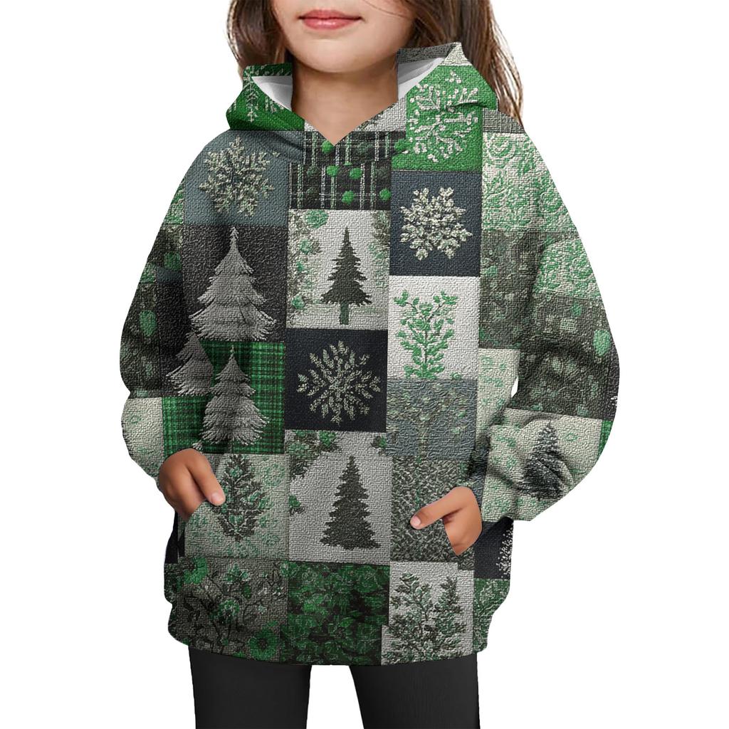 Jenters hettegenser med batikkmønster - Pullover med trykk