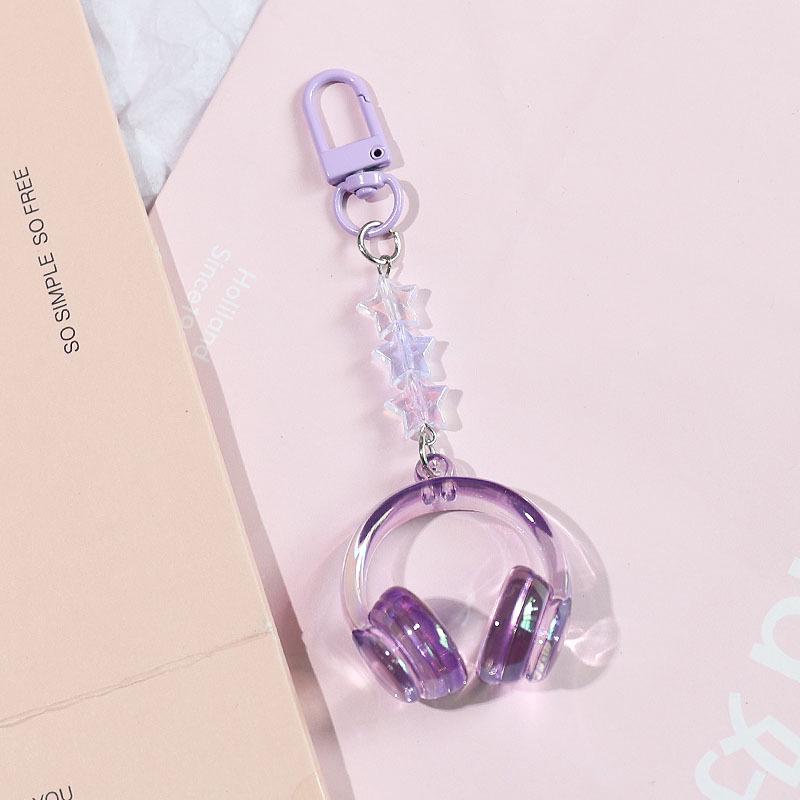 3D Headphone Keychain: Stylish Laser Pendant for Backpacks - Perfect Best Friend Gift