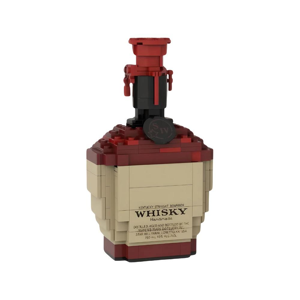 Kreativní stavebnice láhve na whisky bez krabice, 3D puzzle DIY modely pro dospělé, dekorace do domácího baru, k dispozici 10 stylů