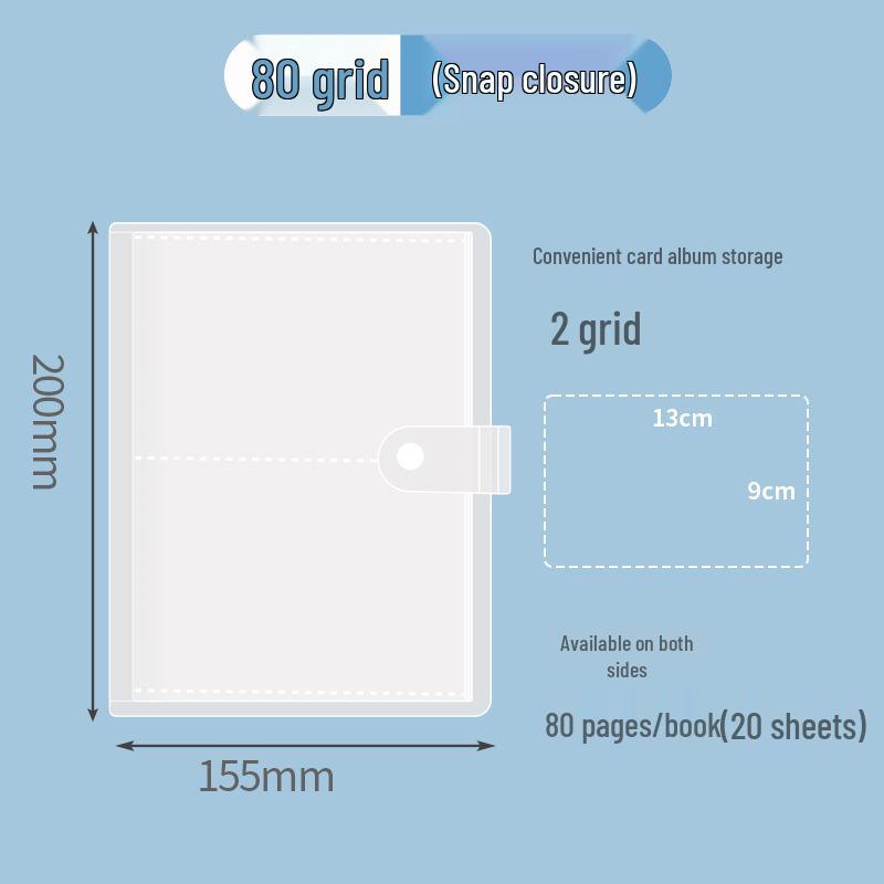 Mini A6 Student Planner Inserts with Transparent Photo Album Pockets, 40 Pages, and Classification Stickers