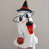 Halloween Decoration Ghost Wear Glasses Resin Statue Fine Craftsmanship Tabletop Ornament Home