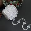Transparent Beaded Chain Christmas Tree Ornament for Window and Home Décor