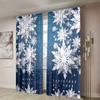 2 pieces, Christmas 3d Paper Cuttings snowflake curtains -30% shading - suitable for living room, bedroom, kitchen, home decorat
