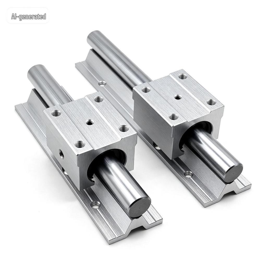 Glissière de guidage linéaire AMGT Swiss avec bride pour tables de scie à bois, axe optique SBR10/12/16/20 TBR