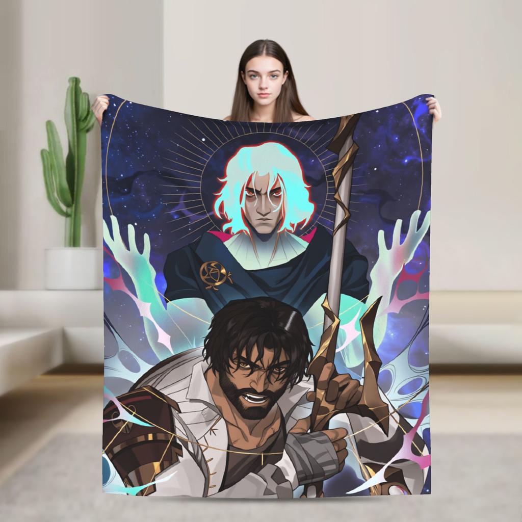Arcane Flanelldecke Viktor Spiel Anime Jinx Jayce Jesus Sevika Weiche Warme Überwurfdecke für Schlafzimmer Bettdecke Sofabettbezug