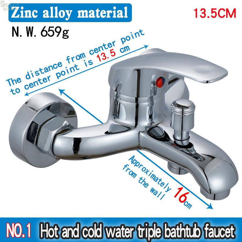 Modern Wall Bathtubs Tap Sets Single Handle Bidet Shower Mixer S23 Tubs Faucet Chrome Bath Shower Faucets (as the picture,In-Wall Shower Faucets)