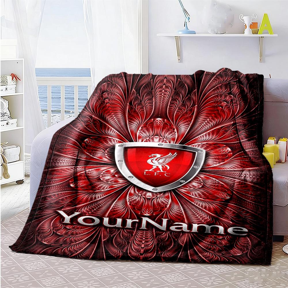 Liverpool Personalized Name Blanket Cozy Personalized Blanket Warmthful Decor Perfect for Home Decor Livingroom Chair Office for All Occasions