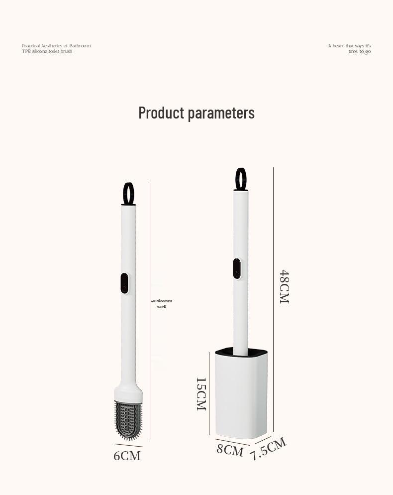 2025 Long-Handled Silicone Toilet Brush for Effective Bathroom Cleaning