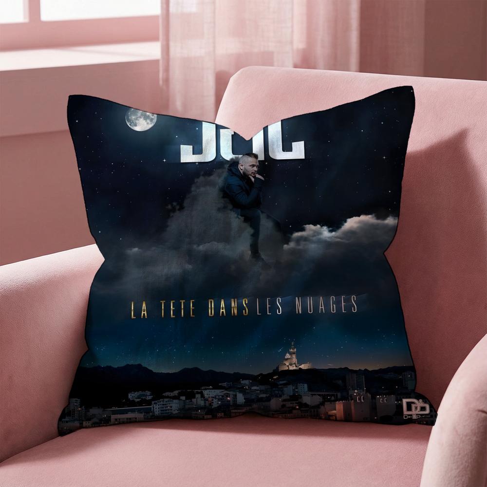 Rapper JuL C'est Pas Des Lol Cushion Cover Multi-Scene Pillow Cover for Home & Car - Reversible, Soft & Durable for Daily Use