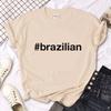 Brazil Top Unisex Summer Tshirt Girl Unisexga Clothing