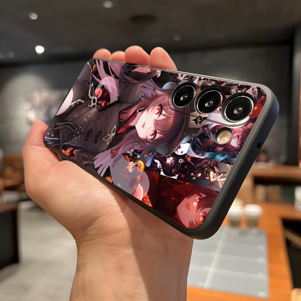 

Genshin Impact Hu Tao HuTao Phone Case For Samsung A56 A36 A26 A16 A15 A25 A35 A55 A14 A34 A24 A54 Black Soft Shell Samsung A52