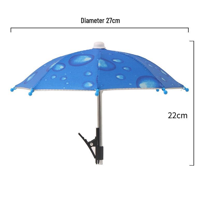 Mini Cycling Umbrella: Cute Mobile Phone Sunshade with Clip, Decorative Toy Umbrella