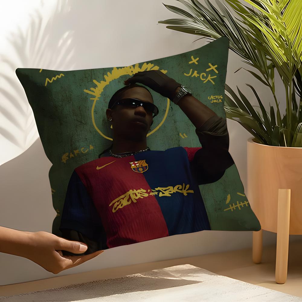 Legendary Rapper T-Travis Scott Pillow Case Linen Cushion Covers For Decorative Sofa Home Pillows Case Car Chair Pillows Cases