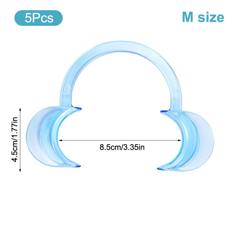 5Pcs C-Shaped Dental Cheek Retractors Mouth Opener S/M/L Size Teeth Treatment Mouth Opener Autoclavable Resistant Dentist Tool