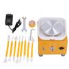 Mini Electric Pottery Wheel 10 Cm (Variable Speed, Dual Rotation, Removable Splash Tray)