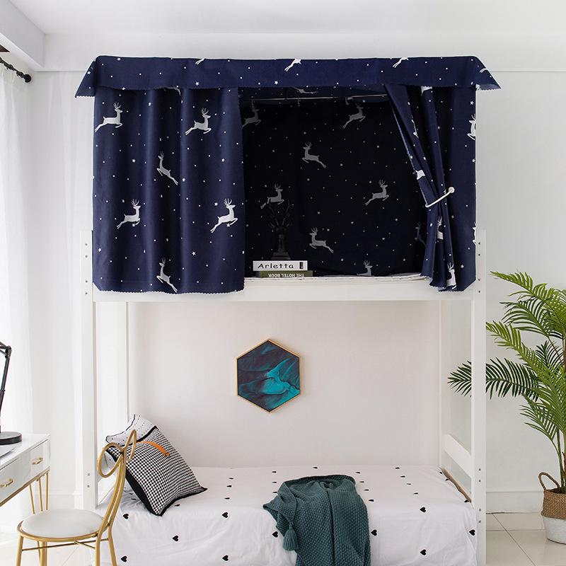 Dormitory Bed Blackout Canopy for Bunk Beds - Student Privacy Curtain