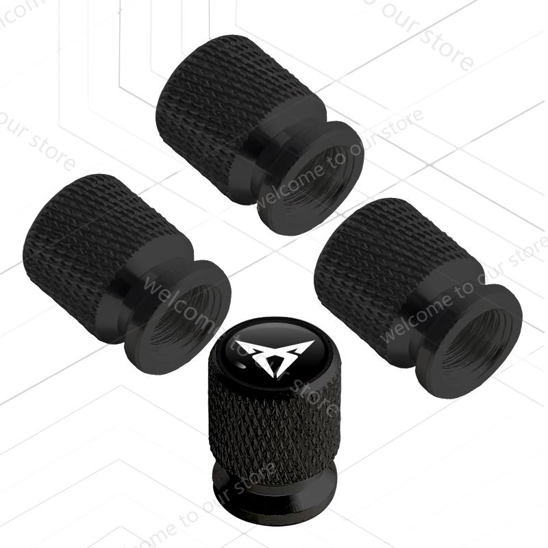 4 Stück/Set Für Ibiza Leon ATECA Tavascan Arona Born Ateca Tarraco Terramar LOGO Abzeichen Auto Rad Reifen Ventilkappen Reifenventilschäfte