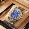 Casual and Fashionable Men Watch Retro Carved Business Quartz Watches Light Luxury Clocks Gifts Watches for Man
