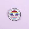 Eye Catching Round Rainbow Brooch Stylish Hat Pin Metal Badge Accessory for Daily Wear Fashionable Clothing Accessories
