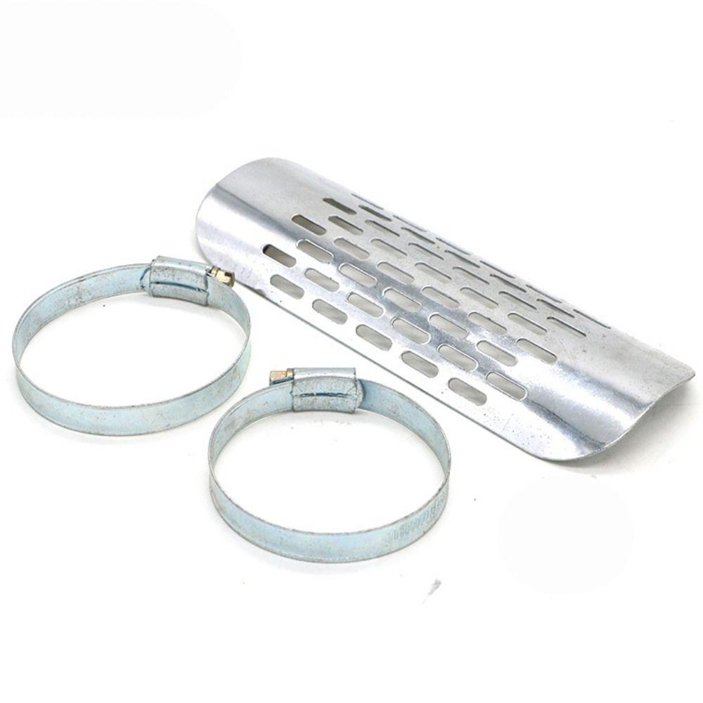 

Универсальная защита выхлопной трубы мотоцикла, теплозащитный экран, противоожоговый чехол, теплозащитный экран, защитный чехол для заднего глушителя серебряный