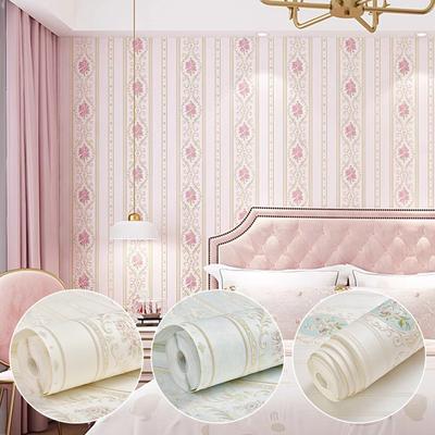 Europees Bloemenbehang Zelfklevend Non-woven Stof Waterdichte Muurstickers Woonkamer Slaapkamer Achtergrond Woondecoratie
