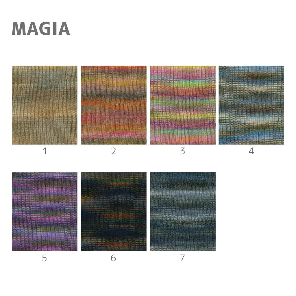 NASKA Medium Set of 5 Hand-knitted Yarn, Mazia, Thick, COL.5, Purple, 50g, Approx. 120m, Balls, W-78