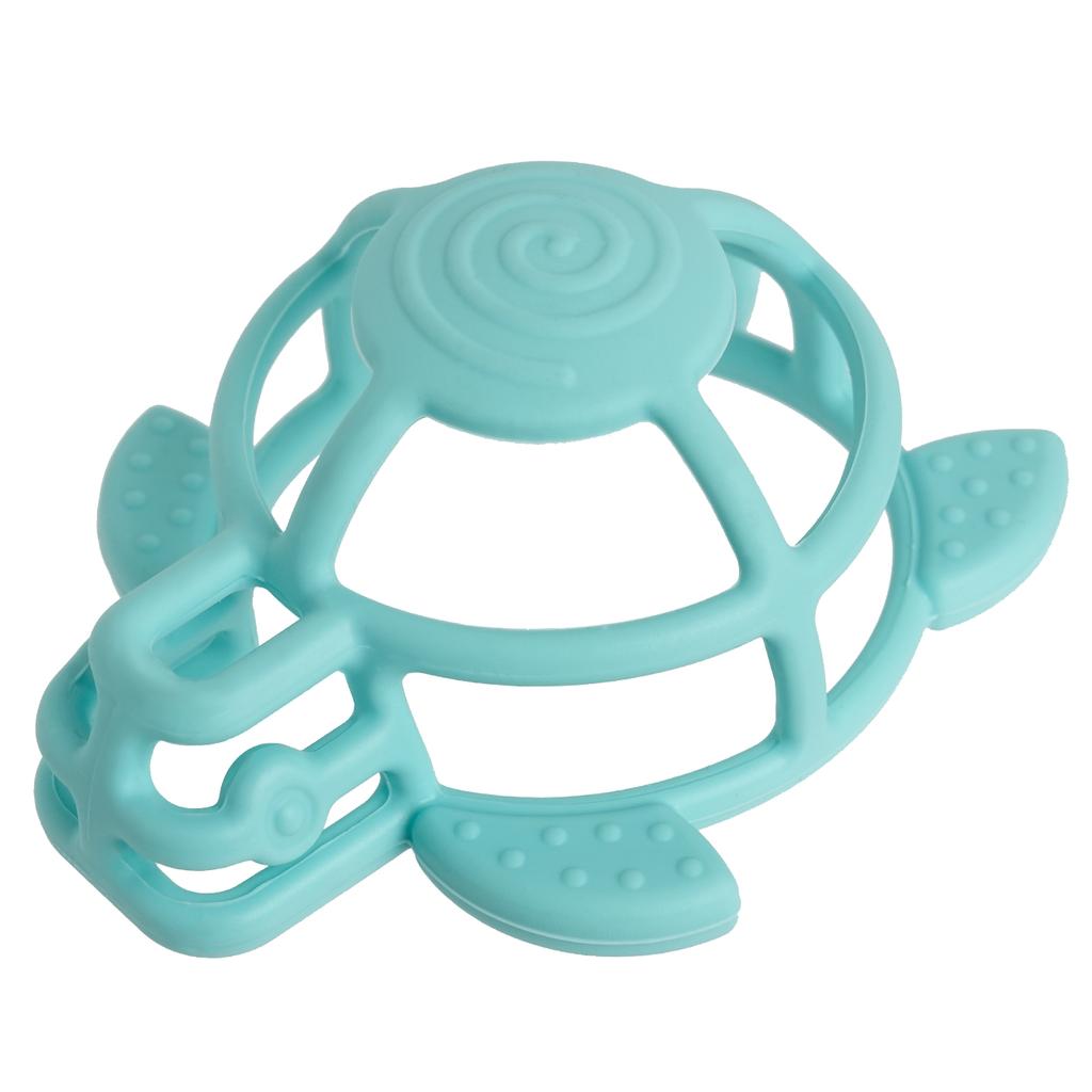 Color Kids 1PCS Turtle Silicone Teether Baby Chewing Toy Infant Teething Relief BPA Free Safe Nursing Sensory Toy 0-12 Months