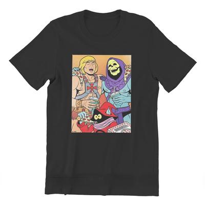 He-Man a Páni vesmíru Pizza Party Tričko Harajuku Retro Móda Anime Tričko Ženy Unisex Letní Tričko Ropa Hombre