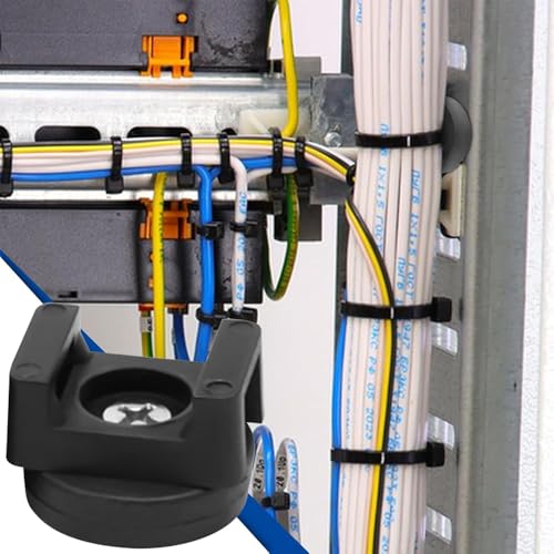 20 Pack Magnetic Cable Tie Mounts with Zip Ties Heavy Duty Wire Holders for Metal Surfaces Reusable Plastic Clips for Electrical Cord Organization in