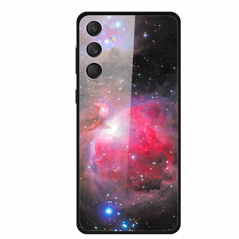Tempered Glass Phone Cases for Samsung A16 Cases Space Print Hard Back Covers for Samsung Galaxy A16 4G 5G Shells Coque A16 2024