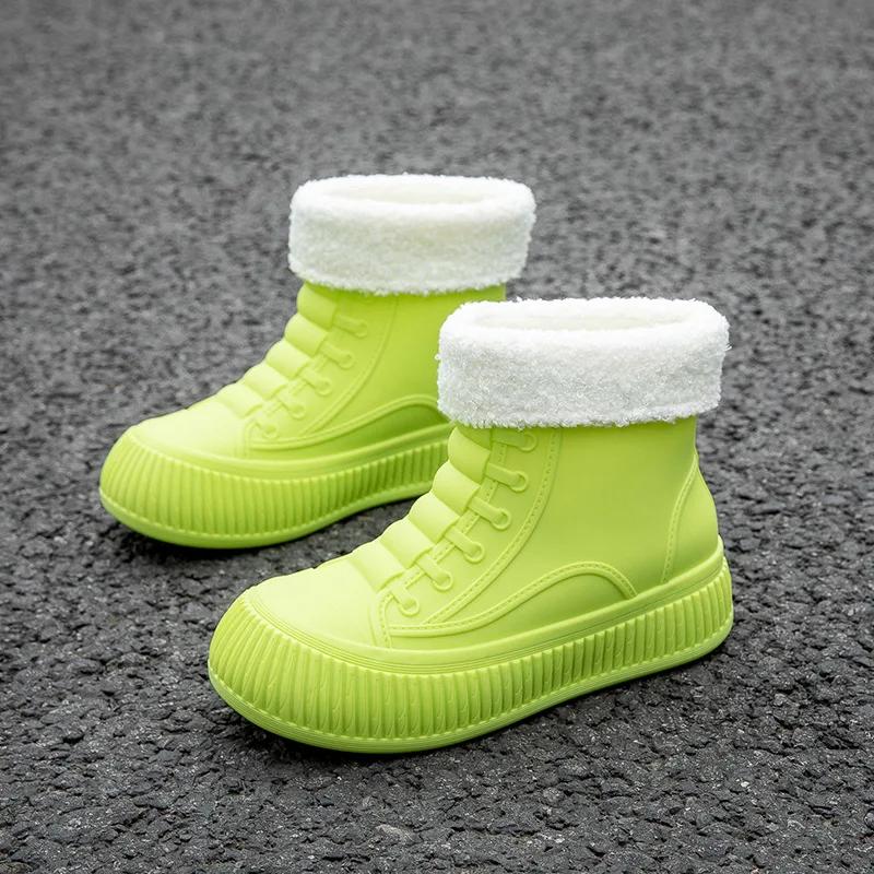 

Женские резиновые сапоги, резиновая обувь, нескользящая водонепроницаемая обувь, износостойкие кухонные рабочие водонепроницаемые модные сапоги 2025 38