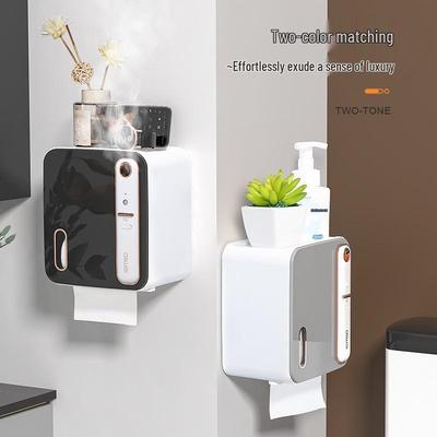 Smarte Aromatherapie-Taschentuchbox: Luxuriöses Wasserdichtes Wandmontiertes Badezimmerregal