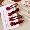 Red Retro Hair Clip Polka Dot Duckbill Hair Clips Sweet Bangs Clip  Hair Styling Accessories